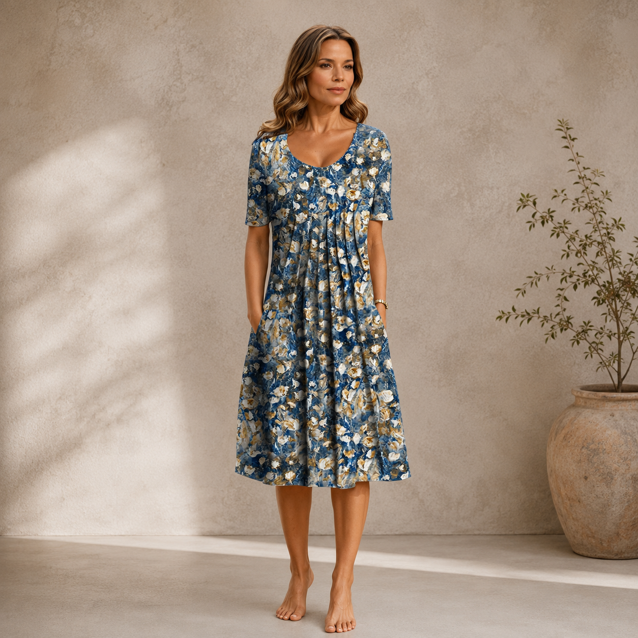 GEORGINA | ELEGANT DRESS WITH TUMMY COVERAGE
