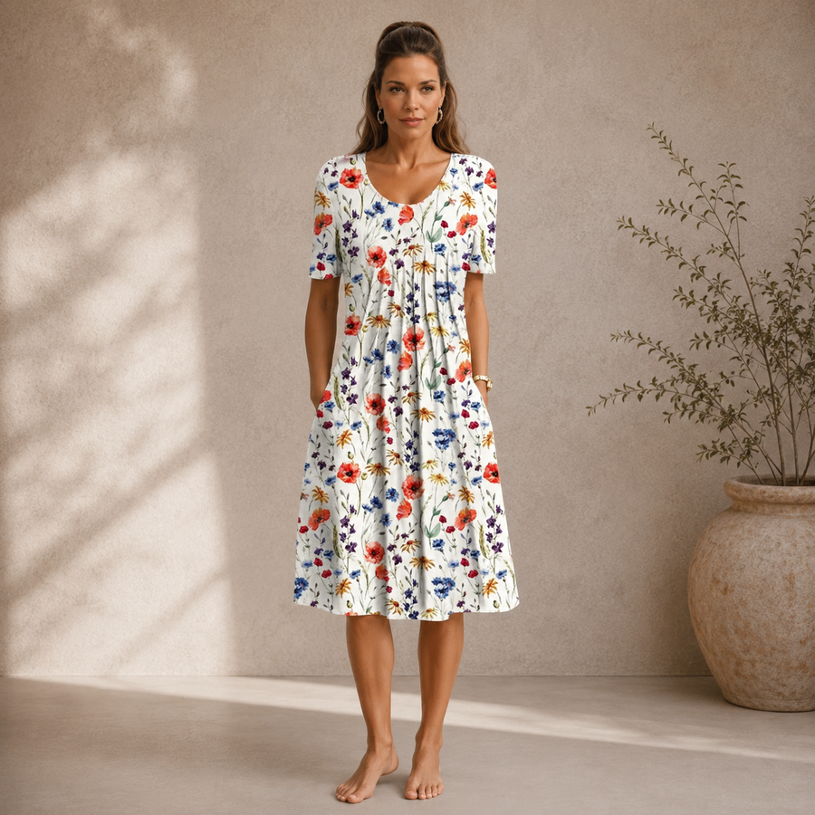 GEORGINA | ELEGANT DRESS WITH TUMMY COVERAGE
